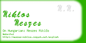 miklos meszes business card